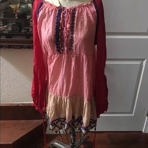 Anjuna Bohemian Embroidery/sequins/tassel Dress